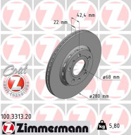 100.3313.20 Brzdový kotouč COAT Z ZIMMERMANN