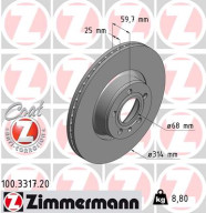 100.3317.20 Brzdový kotouč COAT Z ZIMMERMANN