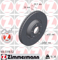 100.3318.52 Brzdový kotouč SPORT BRAKE DISC COAT Z ZIMMERMANN