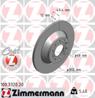 100.3320.20 Brzdový kotouč COAT Z ZIMMERMANN