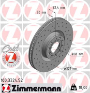 100.3324.52 Brzdový kotouč SPORT BRAKE DISC COAT Z ZIMMERMANN