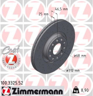 100.3325.52 Brzdový kotouč SPORT BRAKE DISC COAT Z ZIMMERMANN