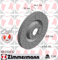 100.3326.52 Brzdový kotouč SPORT BRAKE DISC COAT Z ZIMMERMANN