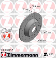 100.3328.52 Brzdový kotouč SPORT BRAKE DISC COAT Z ZIMMERMANN