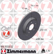100.3333.52 Brzdový kotouč SPORT BRAKE DISC COAT Z ZIMMERMANN