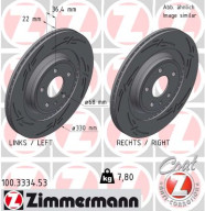 100.3334.53 Brzdový kotouč BLACK Z ZIMMERMANN
