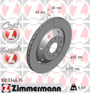 100.3346.75 ZIMMERMANN brzdový kotúč 100.3346.75 ZIMMERMANN