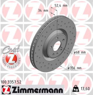 100.3357.52 Brzdový kotouč SPORT BRAKE DISC COAT Z ZIMMERMANN