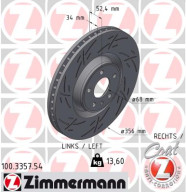 100.3357.54 ZIMMERMANN brzdový kotúč 100.3357.54 ZIMMERMANN