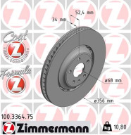 100.3364.75 Brzdový kotouč FORMULA Z BRAKE DISC ZIMMERMANN