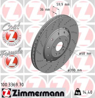 100.3369.70 ZIMMERMANN brzdový kotúč 100.3369.70 ZIMMERMANN