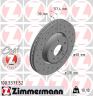 100.3377.52 Brzdový kotouč SPORT BRAKE DISC COAT Z ZIMMERMANN