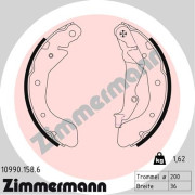 10990.158.6 ZIMMERMANN sada brzdových čeľustí 10990.158.6 ZIMMERMANN