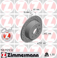 150.1129.52 Brzdový kotouč SPORT BRAKE DISC COAT Z ZIMMERMANN