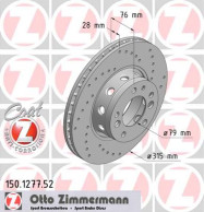 150.1277.52 Brzdový kotouč SPORT BRAKE DISC COAT Z ZIMMERMANN