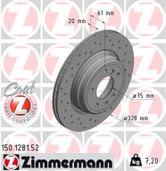 150.1281.52 Brzdový kotouč SPORT BRAKE DISC COAT Z ZIMMERMANN