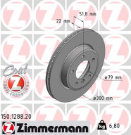 150.1288.20 Brzdový kotouč COAT Z ZIMMERMANN