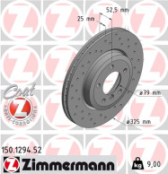 150.1294.52 Brzdový kotouč SPORT BRAKE DISC COAT Z ZIMMERMANN