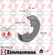 150.1704.20 ZIMMERMANN brzdový bubon 150.1704.20 ZIMMERMANN