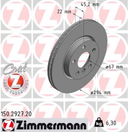 150.2927.20 Brzdový kotouč COAT Z ZIMMERMANN