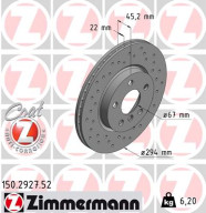 150.2927.52 Brzdový kotouč SPORT BRAKE DISC COAT Z ZIMMERMANN