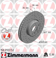 150.2937.52 Brzdový kotouč SPORT BRAKE DISC COAT Z ZIMMERMANN