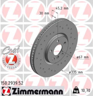 150.2939.52 Brzdový kotouč SPORT BRAKE DISC COAT Z ZIMMERMANN