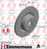 150.2945.52 Brzdový kotouč SPORT BRAKE DISC COAT Z ZIMMERMANN