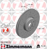 150.2981.52 Brzdový kotouč SPORT BRAKE DISC COAT Z ZIMMERMANN