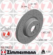 150.2982.52 Brzdový kotouč SPORT BRAKE DISC COAT Z ZIMMERMANN