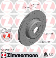 150.2983.52 Brzdový kotouč SPORT BRAKE DISC COAT Z ZIMMERMANN