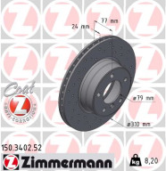 150.3402.52 Brzdový kotouč SPORT BRAKE DISC COAT Z ZIMMERMANN