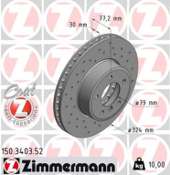 150.3403.52 Brzdový kotouč SPORT BRAKE DISC COAT Z ZIMMERMANN