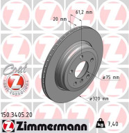 150.3405.20 ZIMMERMANN brzdový kotúč 150.3405.20 ZIMMERMANN