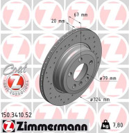 150.3410.52 ZIMMERMANN brzdový kotúč 150.3410.52 ZIMMERMANN