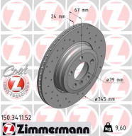 150.3411.52 Brzdový kotouč SPORT BRAKE DISC COAT Z ZIMMERMANN