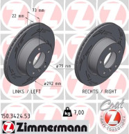 150.3424.53 Brzdový kotouč BLACK Z ZIMMERMANN