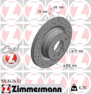 150.3426.52 Brzdový kotouč SPORT BRAKE DISC COAT Z ZIMMERMANN