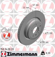 150.3430.20 Brzdový kotouč COAT Z ZIMMERMANN