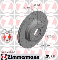 150.3438.52 Brzdový kotouč SPORT BRAKE DISC COAT Z ZIMMERMANN