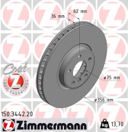 150.3442.20 Brzdový kotouč COAT Z ZIMMERMANN