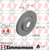 150.3444.20 Brzdový kotouč COAT Z ZIMMERMANN