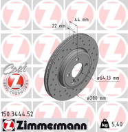 150.3444.52 Brzdový kotouč SPORT BRAKE DISC COAT Z ZIMMERMANN