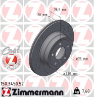 150.3450.52 Brzdový kotouč SPORT BRAKE DISC COAT Z ZIMMERMANN