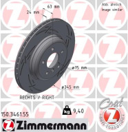 150.3461.55 Brzdový kotouč BLACK Z ZIMMERMANN