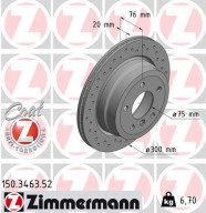 150.3463.52 Brzdový kotouč SPORT BRAKE DISC COAT Z ZIMMERMANN