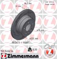 150.3466.54 Brzdový kotouč BLACK Z ZIMMERMANN