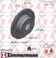 150.3466.55 Brzdový kotouč BLACK Z ZIMMERMANN