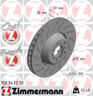 150.3473.70 Brzdový kotouč FORMULA Z BRAKE DISC ZIMMERMANN