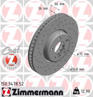 150.3478.52 Brzdový kotouč SPORT BRAKE DISC COAT Z ZIMMERMANN